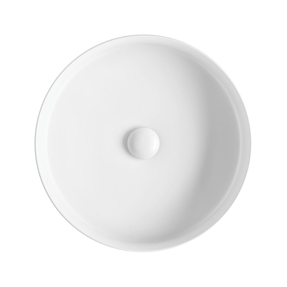 Eleanor Round Above Counter Fluted Basin, Matte White