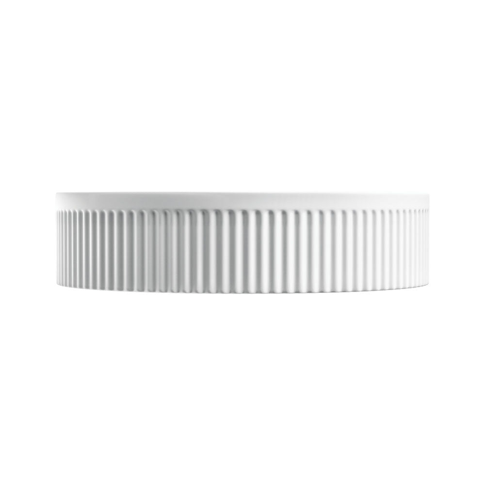 Eleanor Round Above Counter Fluted Basin, Matte White