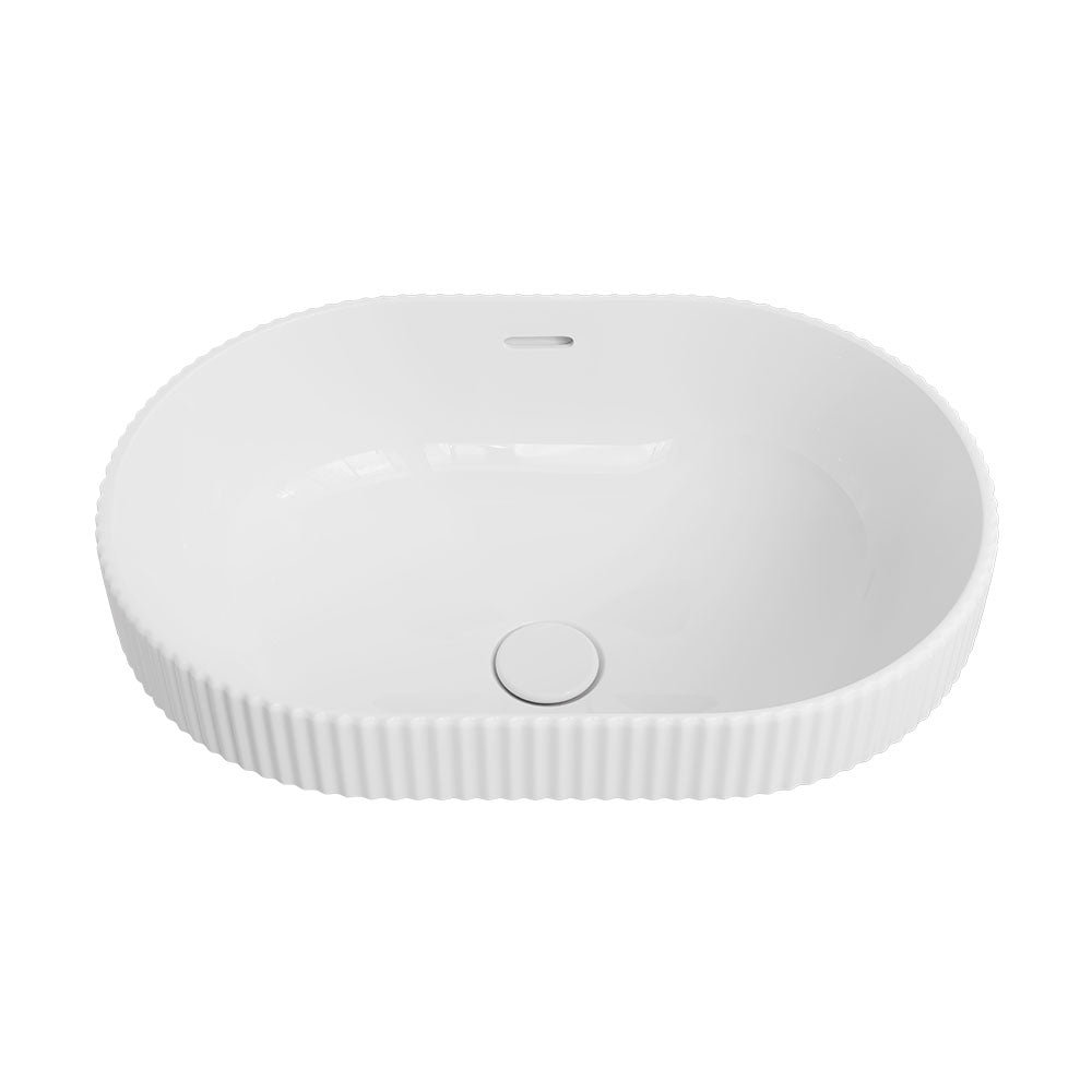 Eleanor Oval Semi-Inset Basin, Gloss White