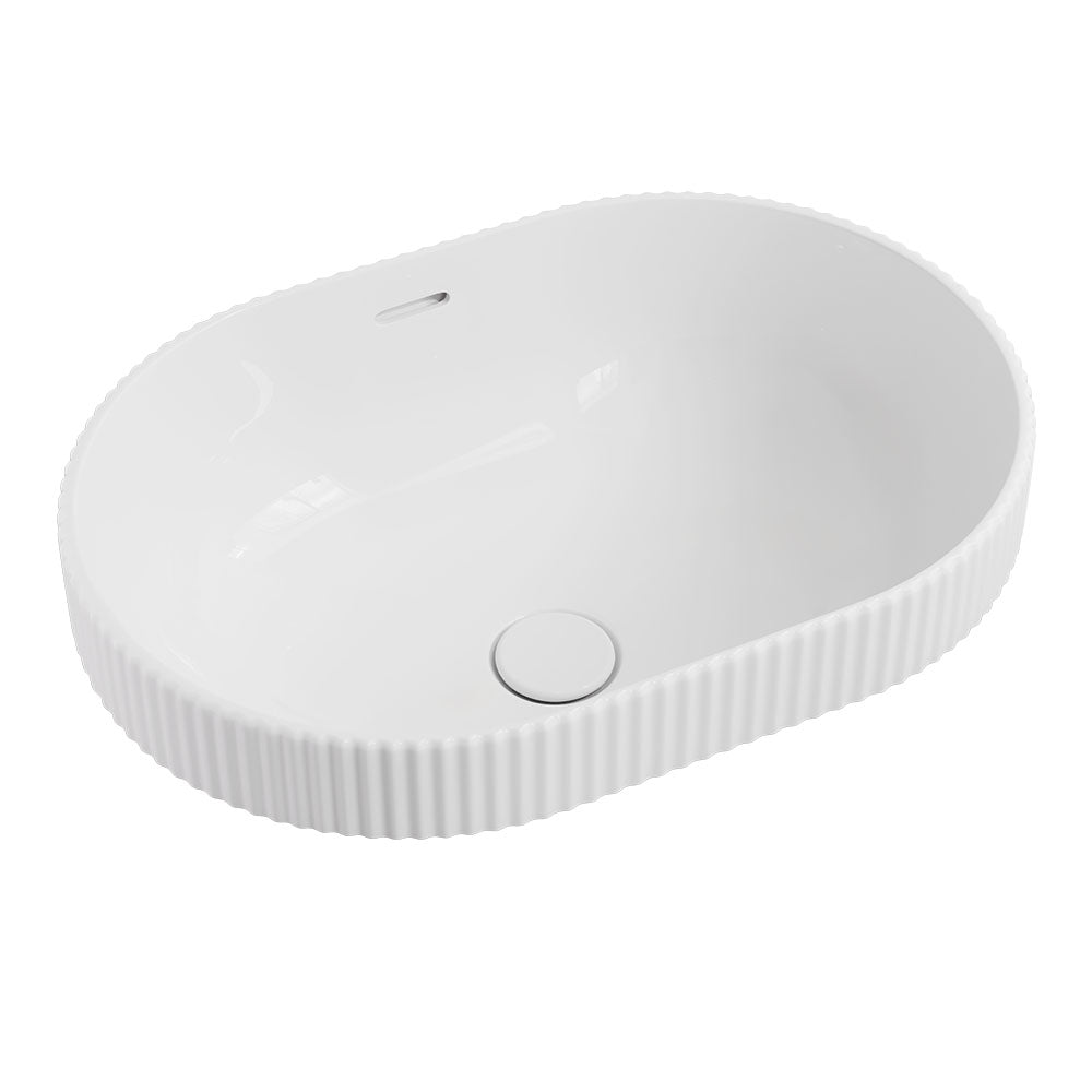 Eleanor Oval Semi-Inset Basin, Gloss White