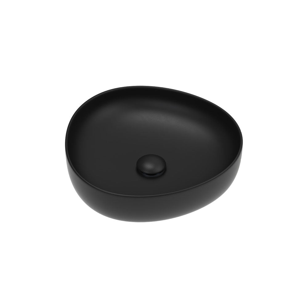 Pebble Small Above Counter Basin, Matte Black