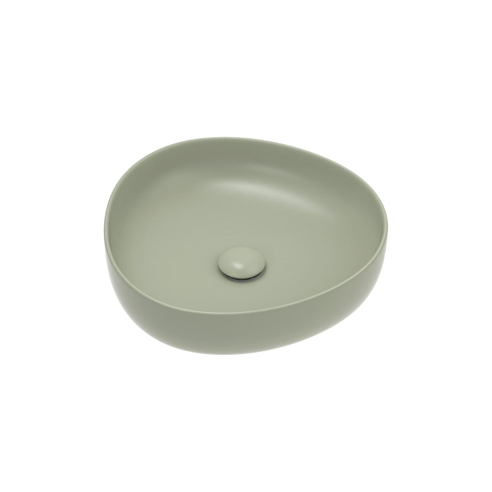 Pebble Small Above Counter Basin, Matte Olive