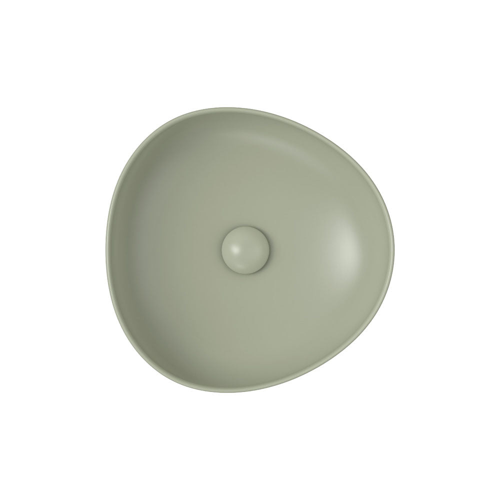 Pebble Small Above Counter Basin, Matte Olive