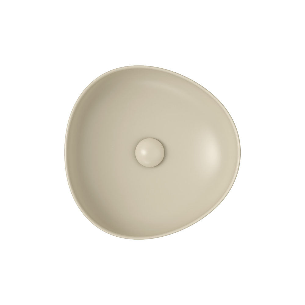 Pebble Small Above Counter Basin, Matte Khaki