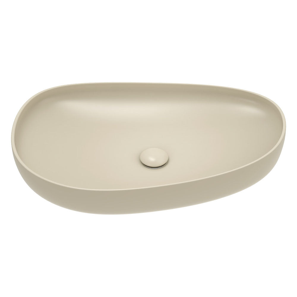 Pebble Large Above Counter Basin, Matte Khaki