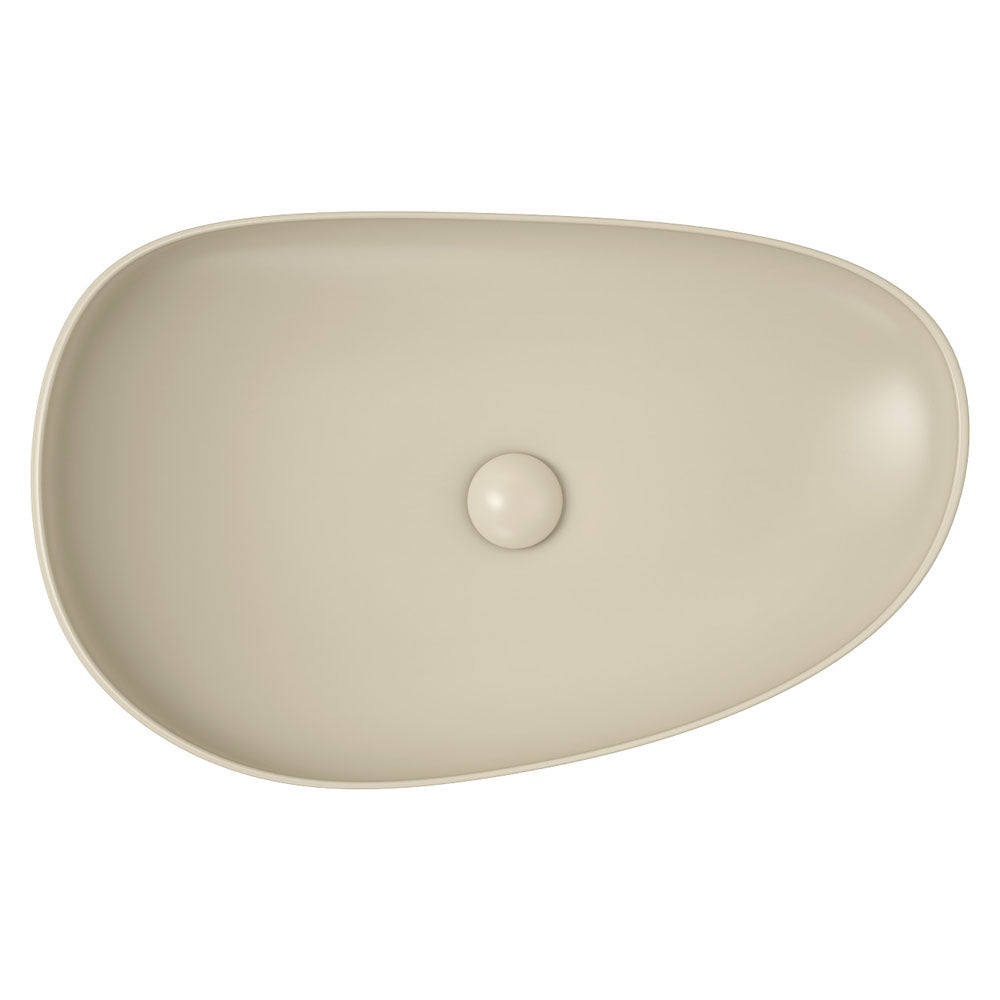 Pebble Large Above Counter Basin, Matte Khaki