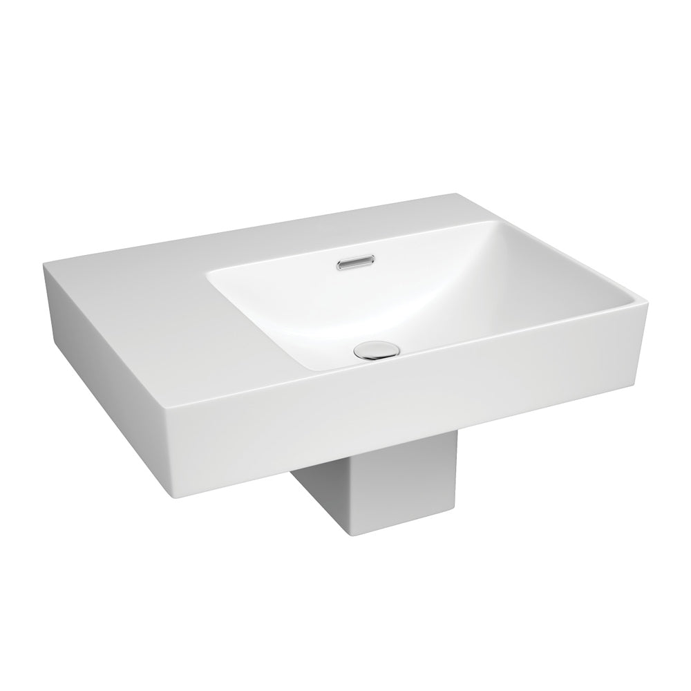 Tono Care Wall Basin with Integral Shroud, Right Bowl