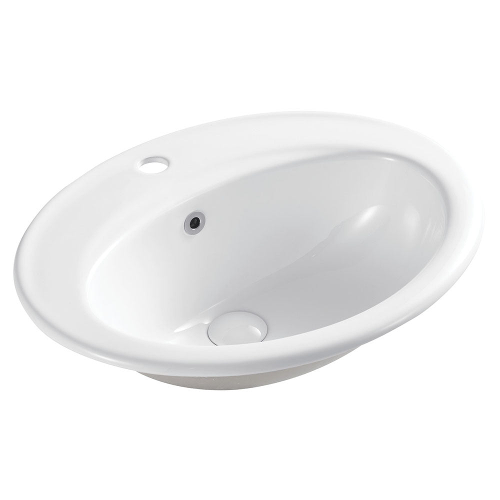 Lacy Fully-Inset Basin, 1 Tap Hole