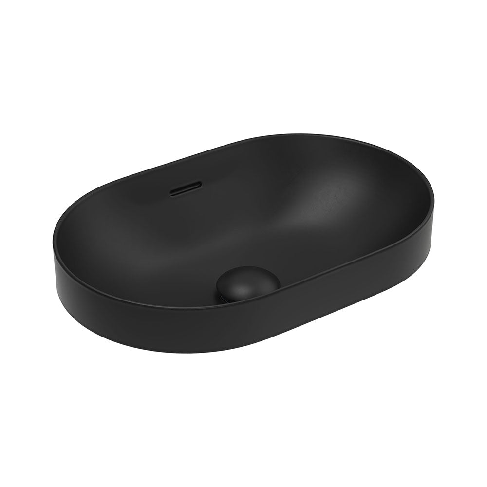 Aluca Pill Semi-Inset Basin, Matte Black