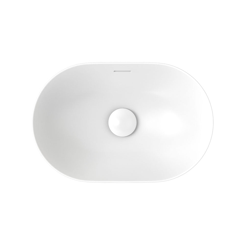 Aluca Pill Semi-Inset Basin, Matte White