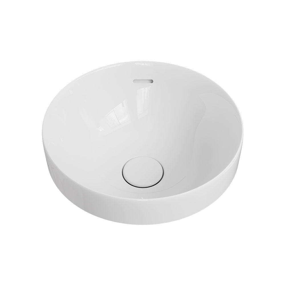 Aluca Round Semi-Inset Basin, Gloss White