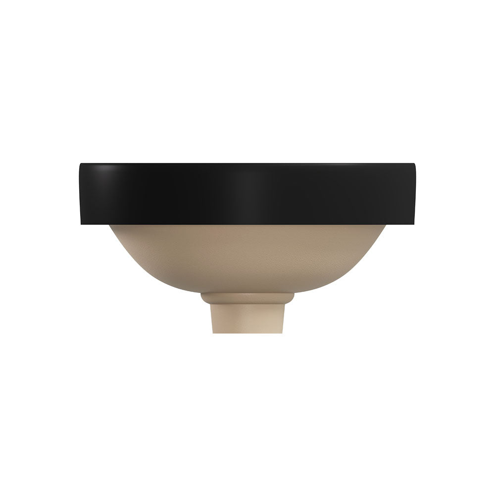 Aluca Round Semi-Inset Basin, Matte Black