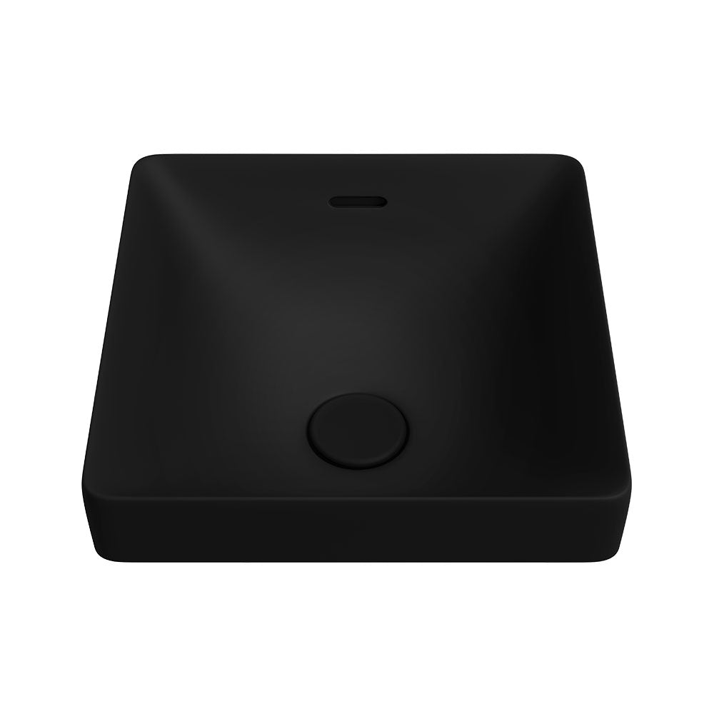 Aluca Square Semi-Inset Basin, Matte Black