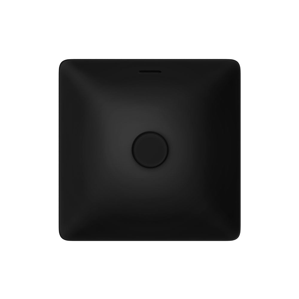 Aluca Square Semi-Inset Basin, Matte Black