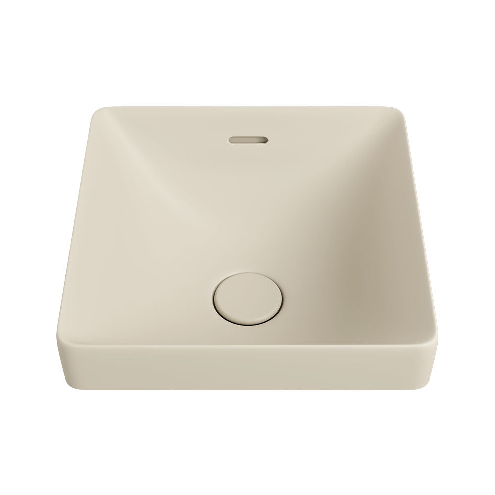 Aluca Square Semi-Inset Basin, Matte Khaki