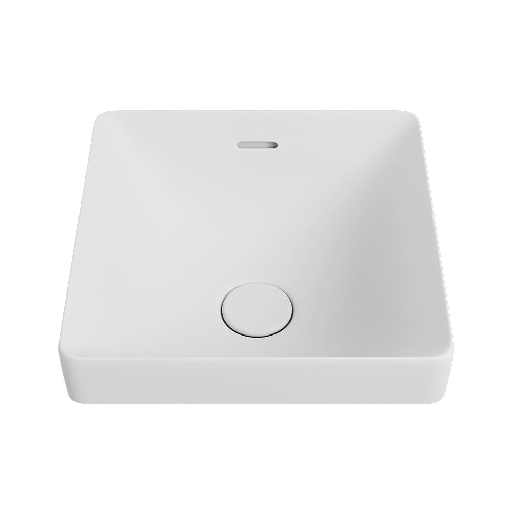 Aluca Square Semi-Inset Basin, Matte White