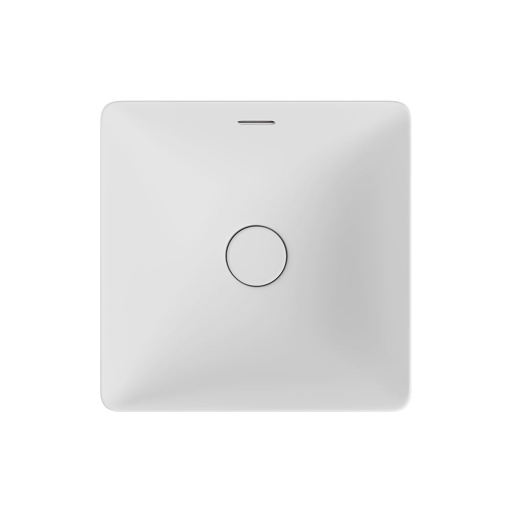 Aluca Square Semi-Inset Basin, Matte White