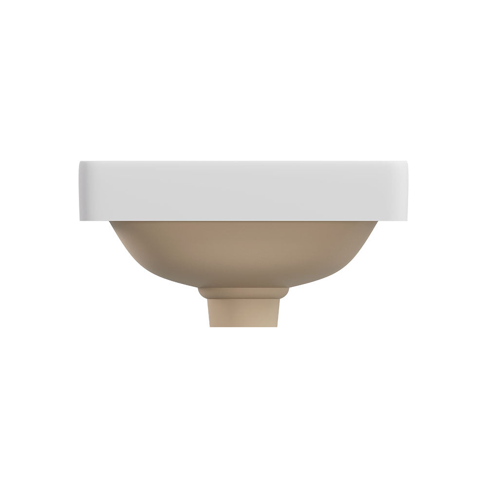 Aluca Square Semi-Inset Basin, Matte White