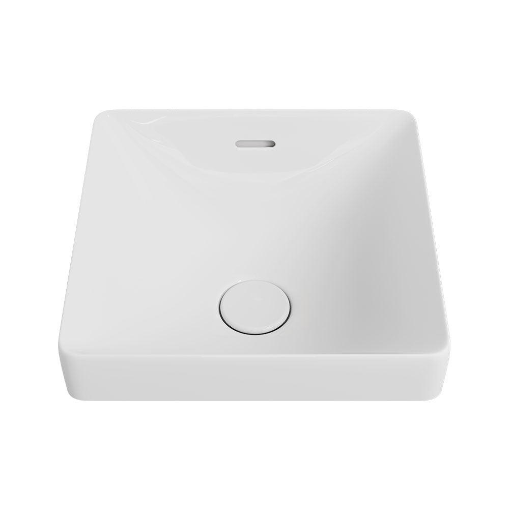 Aluca Square Semi-Inset Basin, Gloss White