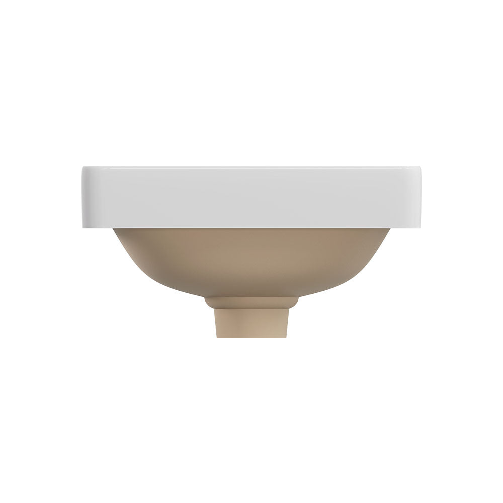 Aluca Square Semi-Inset Basin, Gloss White