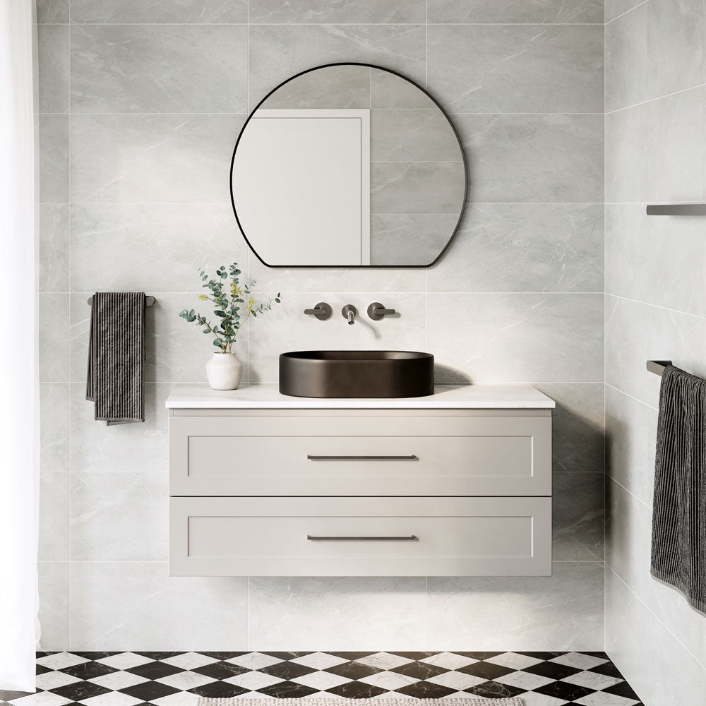 Aluca Pill Above Counter Basin, Matte Black