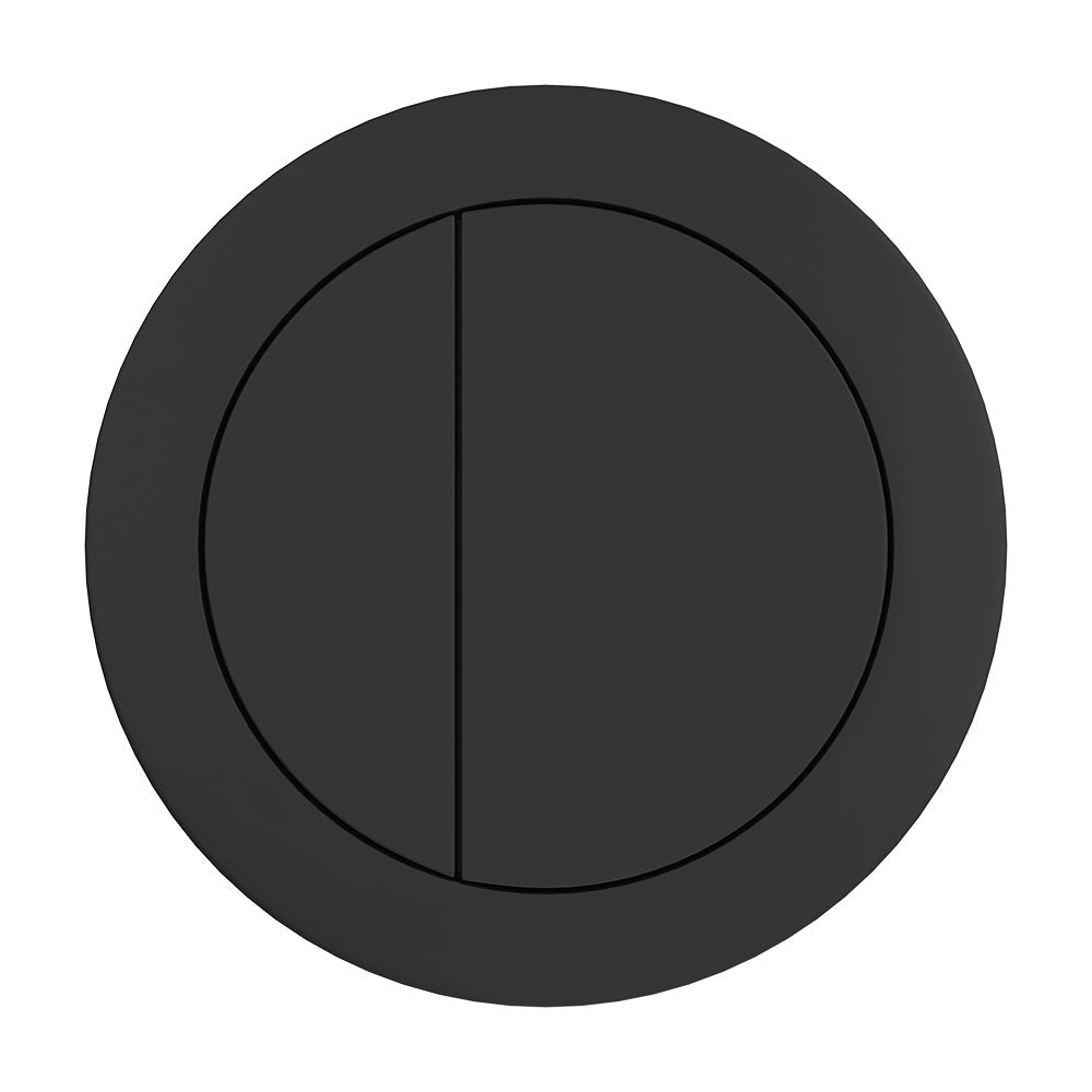 Back to Wall Round Toilet Flush Buttons, Matte Black