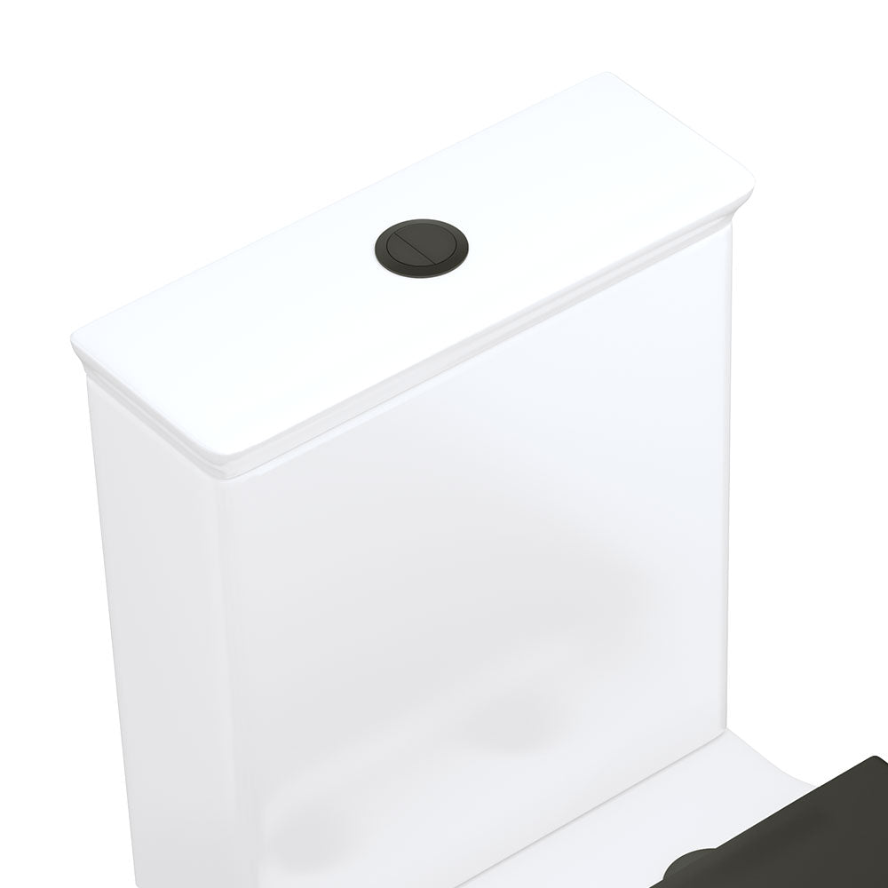 Back to Wall Round Toilet Flush Buttons, PVD Urban Brass