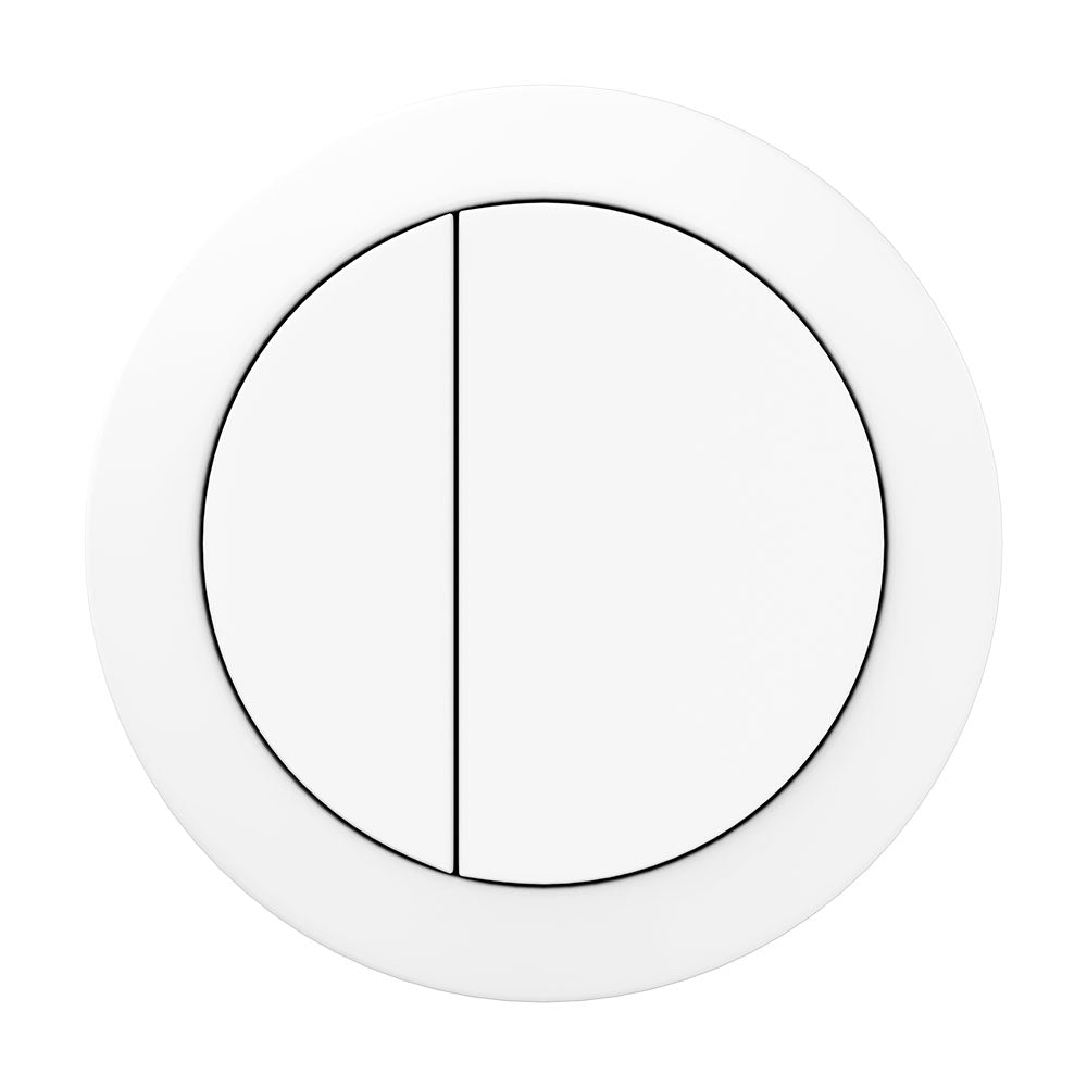 Back to Wall Round Toilet Flush Buttons, Gloss White