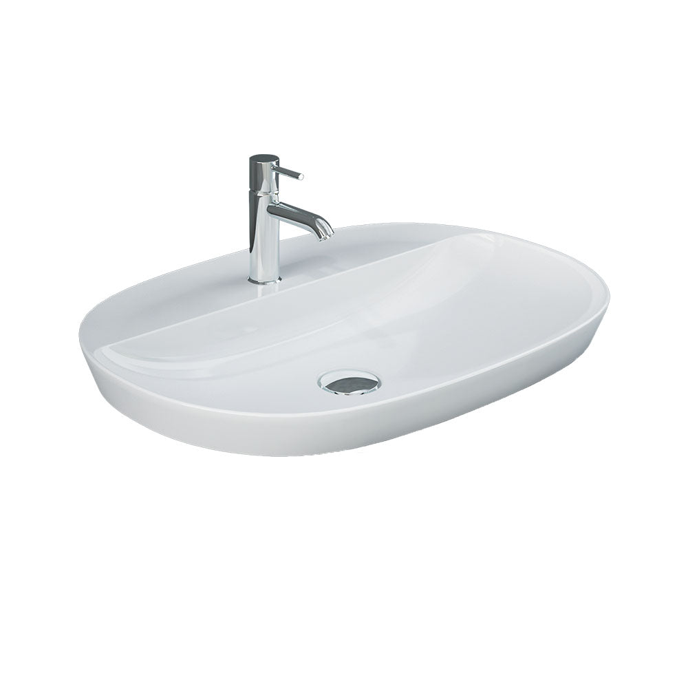 RAK Variant Large Oval Semi-Inset Basin with Tap Hole