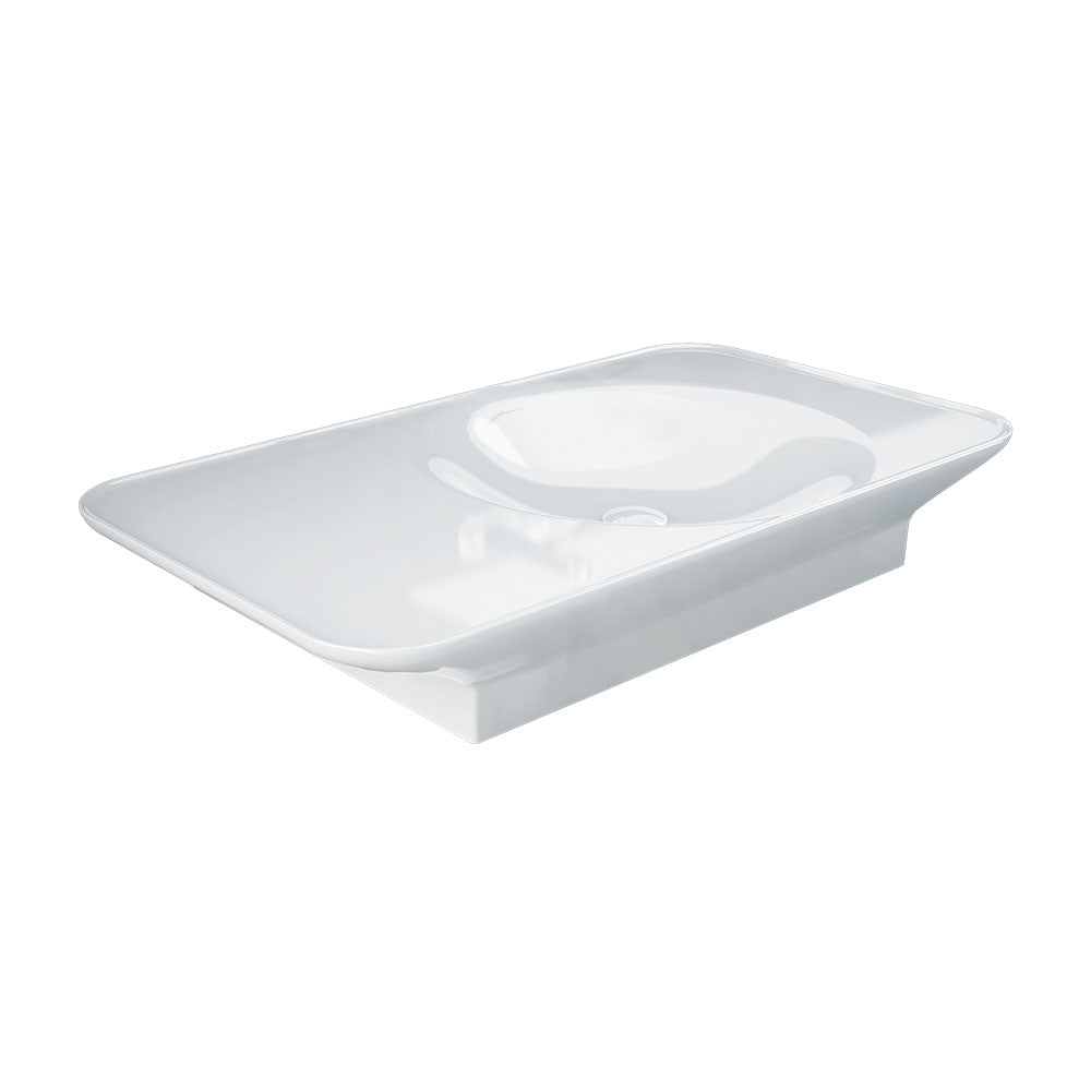 RAK Valet Right-Hand Wall Hung Basin, Alpine Gloss White