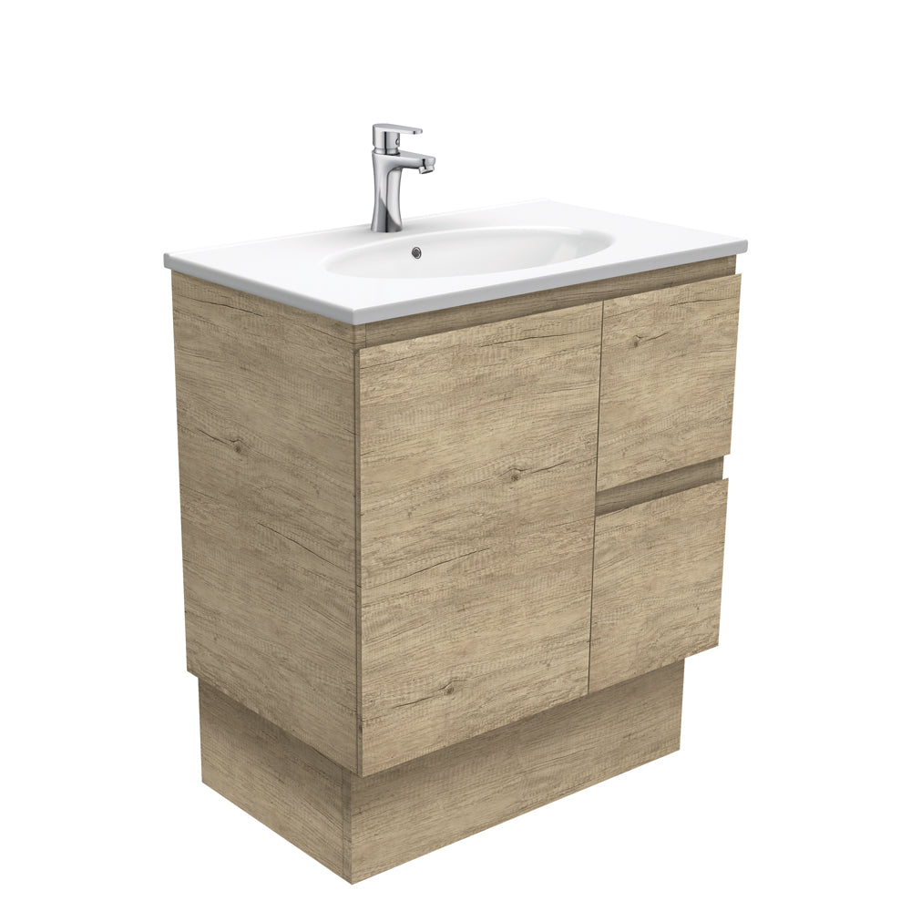 Rotondo Edge Scandi Oak 750 Vanity On Kickboard