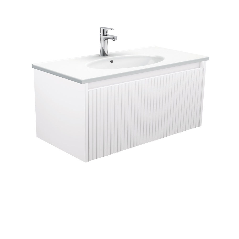 Rotondo Alina Satin White 900 Wall-Hung Vanity