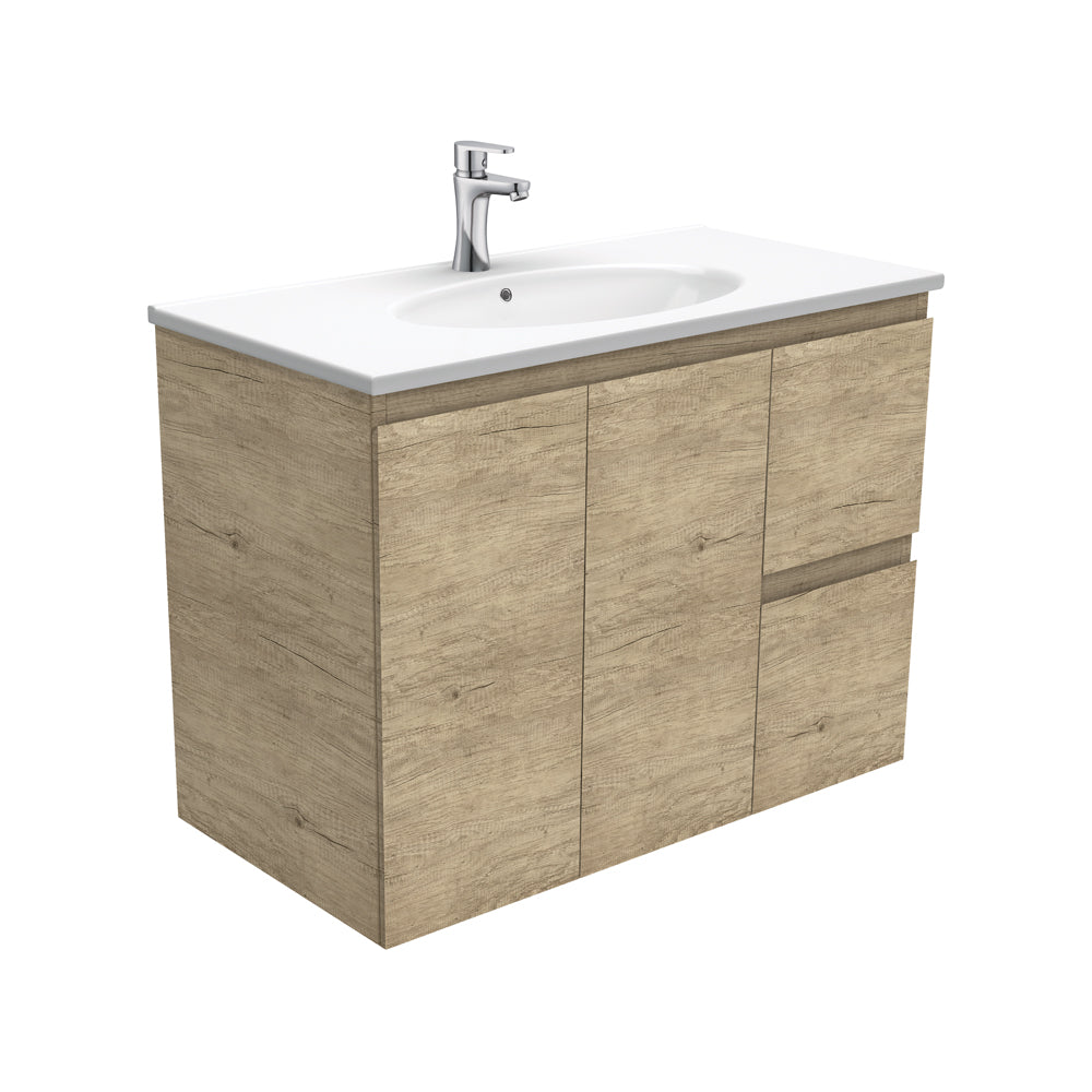 Rotondo Edge Scandi Oak 900 Wall-Hung Vanity