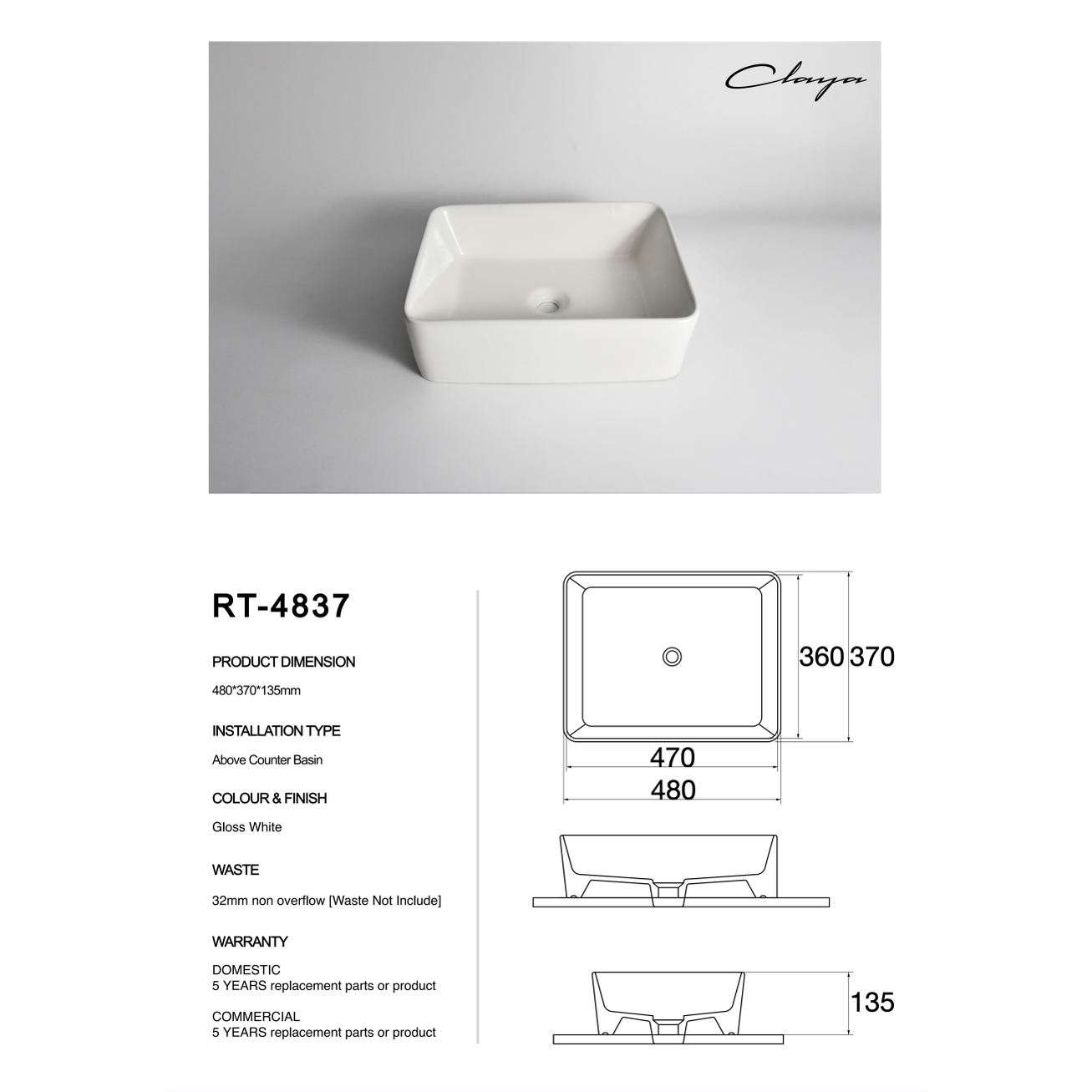 RT-4837 at Blue Bathware