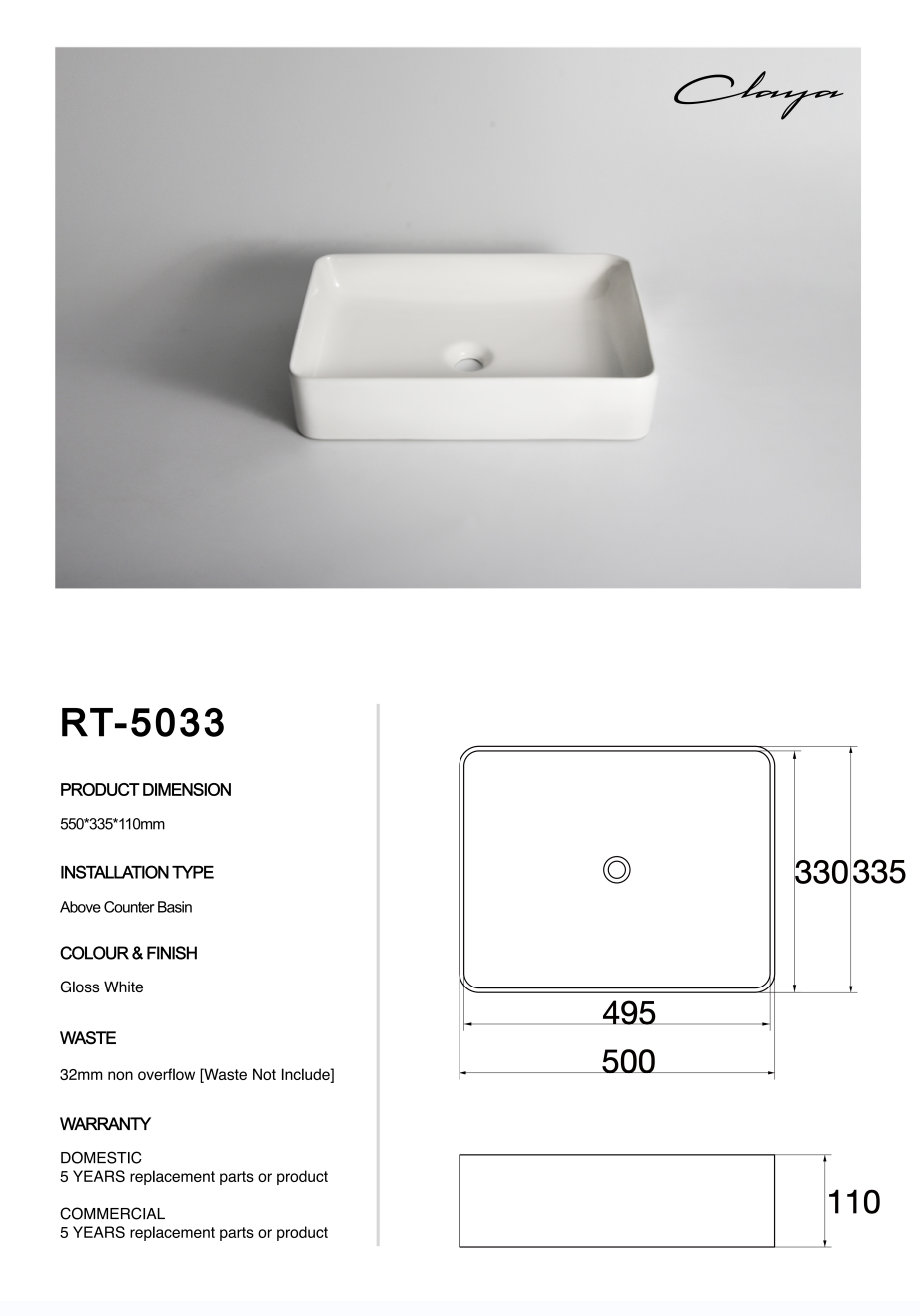 RT-5033 at Blue Bathware