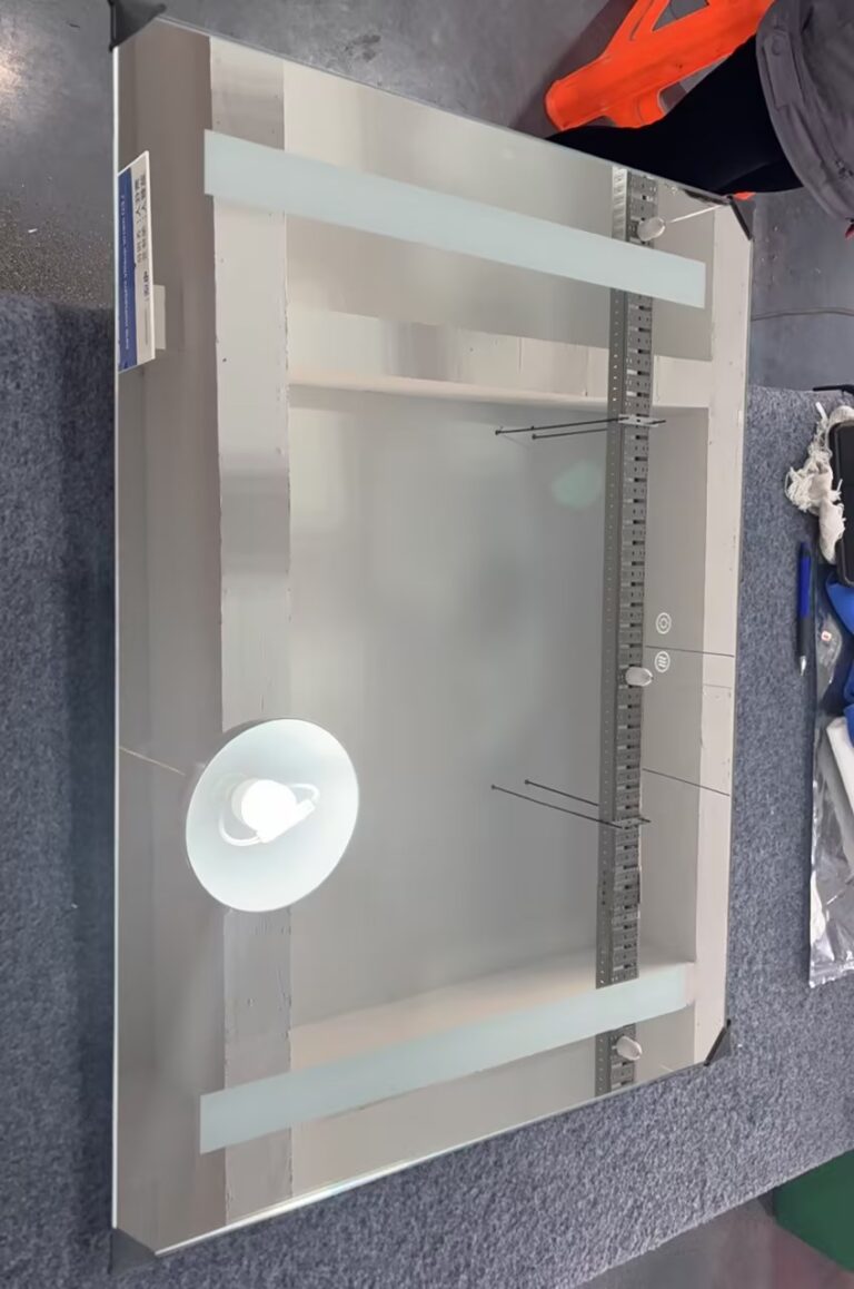 Rectangular Double-Sided Frosted Frontlit LED Mirror 60cm x 80cm Frameless Wall Mounted