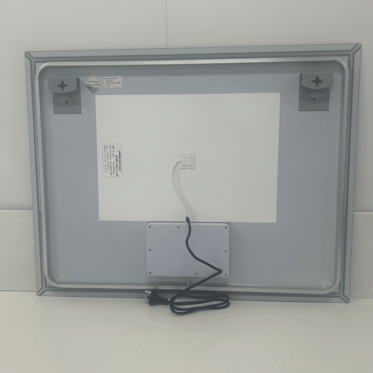 Rectangular Frosted LED Mirror Frontlit 70cm x 90cm Frameless