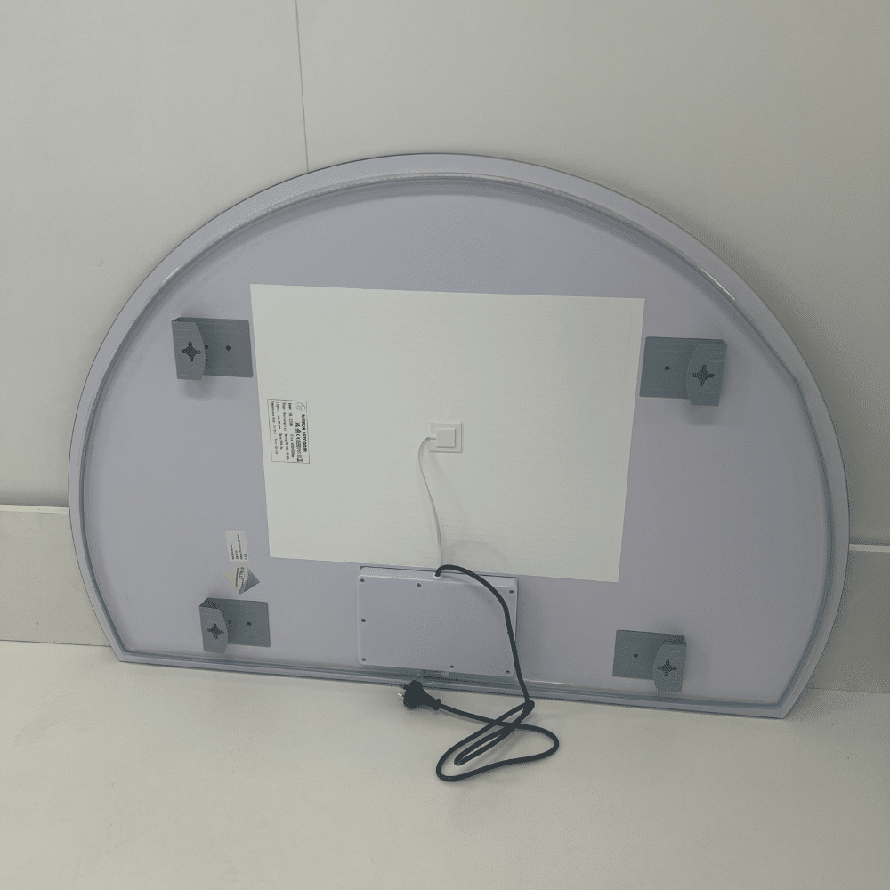 Right Cut Moon LED Mirror 77cm x 110cm Frameless Backlit Wall Mirror