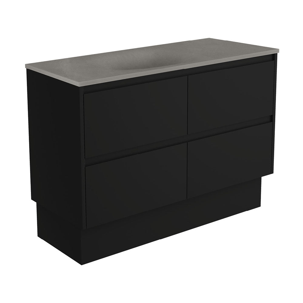 Satori Amato 1200 Satin Black Vanity On Kick, Satin Black Panels