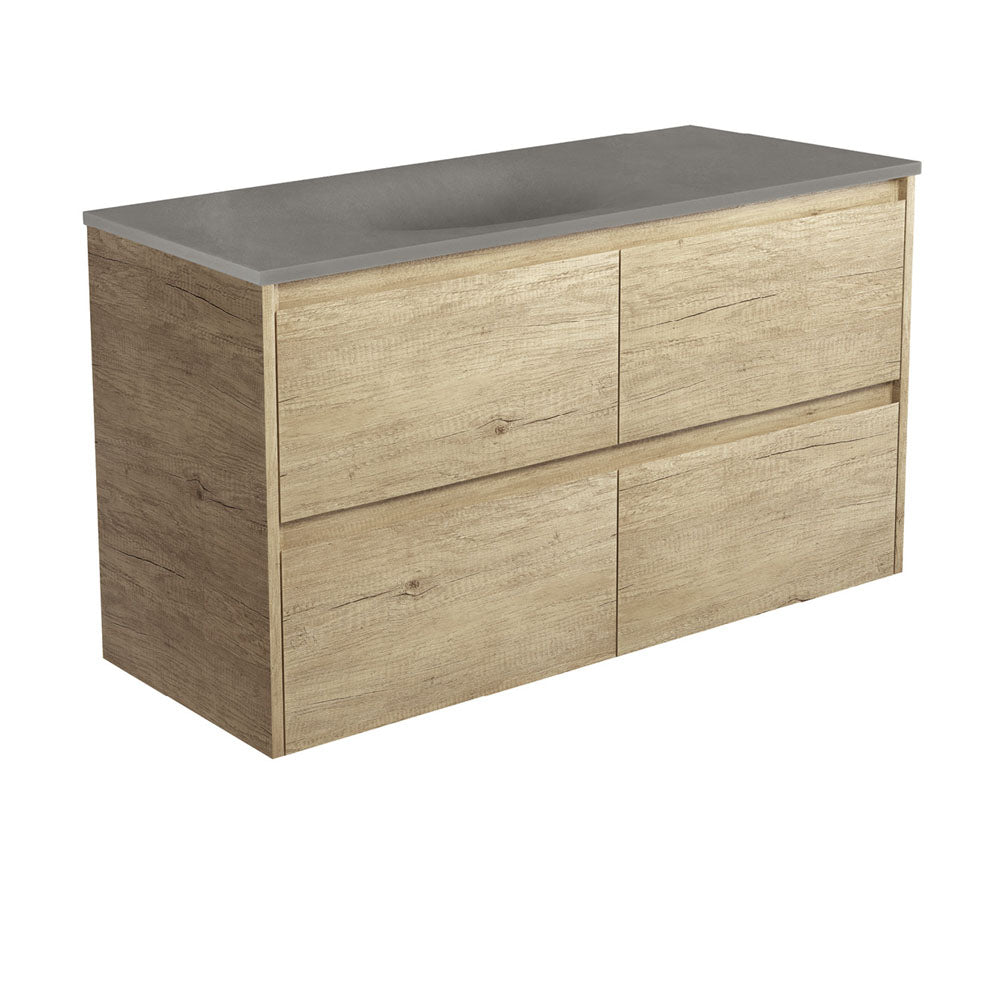 Satori Amato 1200 Scandi Oak Wall-Hung Vanity, Scandi Oak Panels
