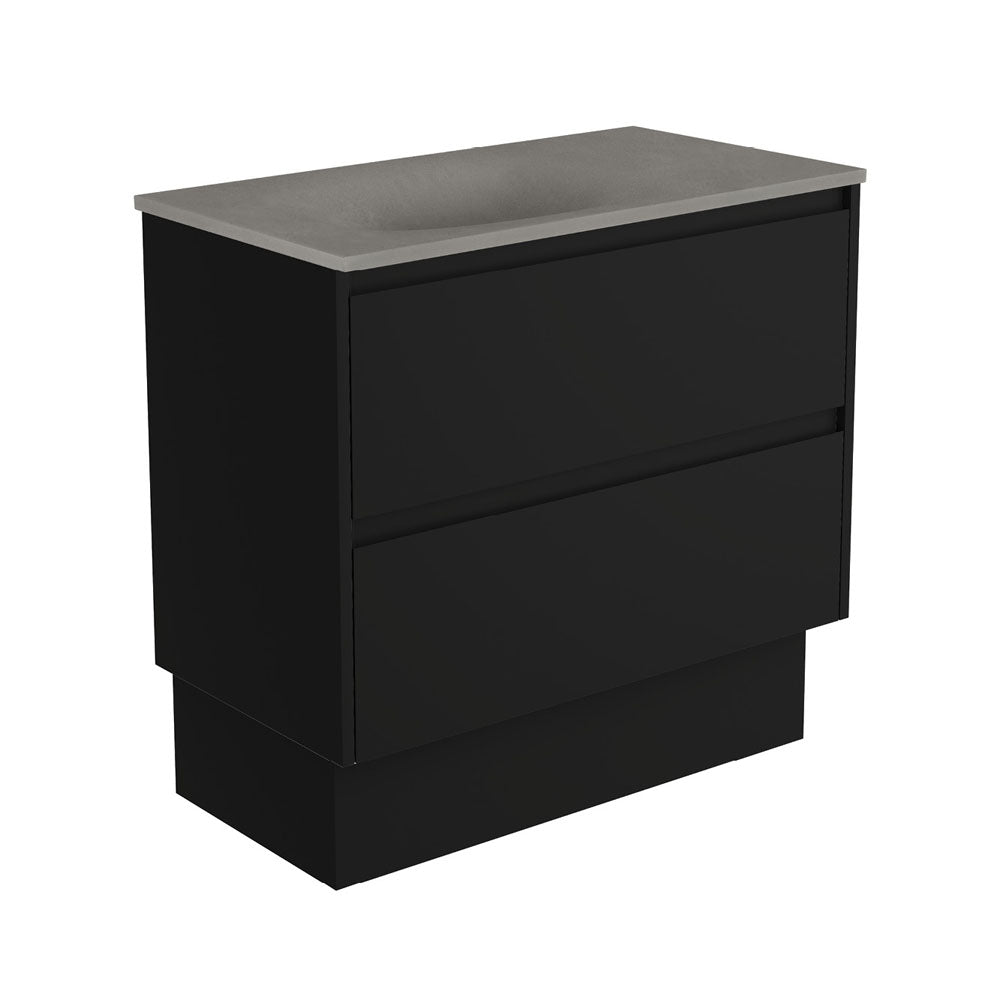 Satori Amato 900 Satin Black Vanity On Kick, Satin Black Panels