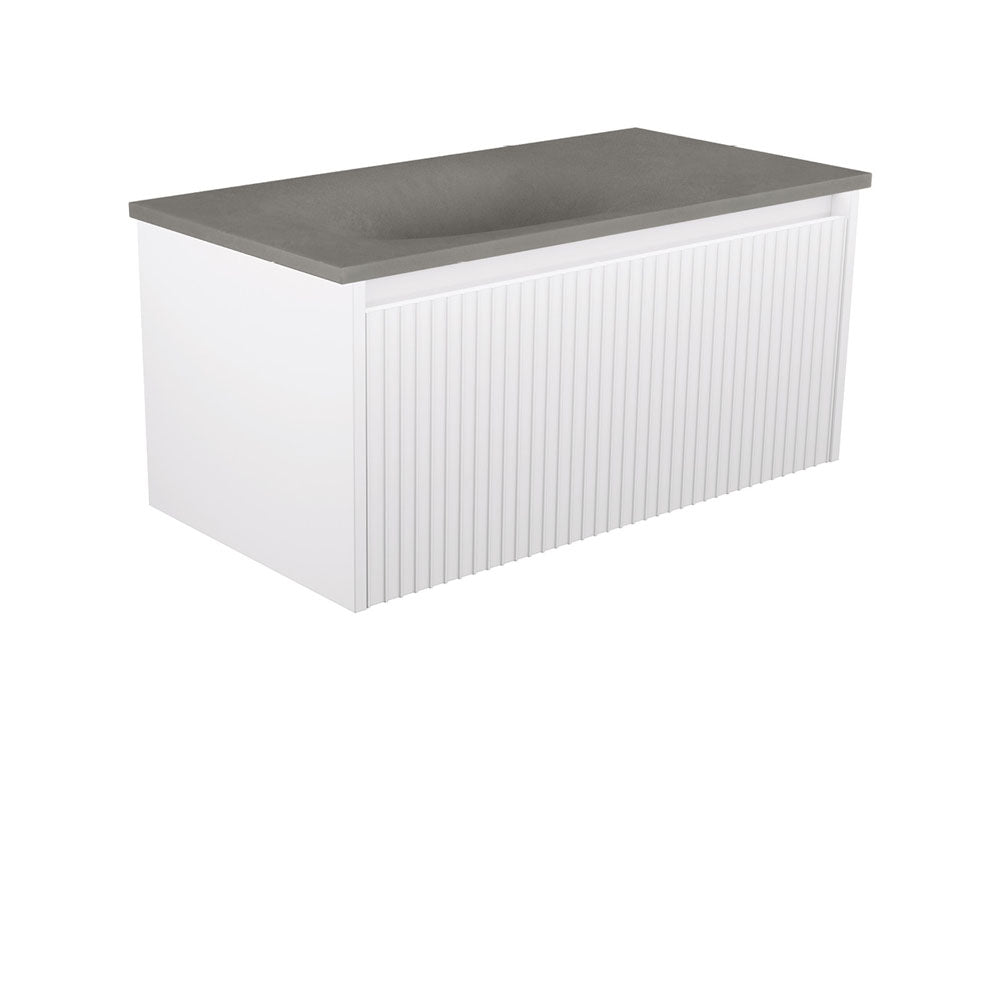 Satori Alina Satin White 900 Wall-Hung Vanity
