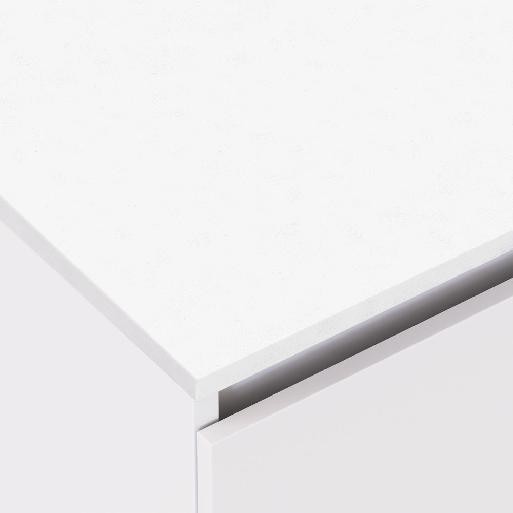 Sarah Crystal Pure Undermount 1200 Edge Scandi Oak Vanity on Kick