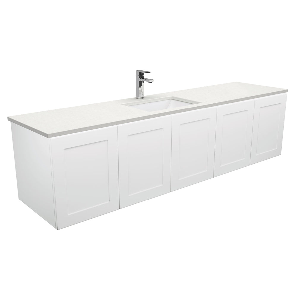 Sarah Crystal Pure Undermount Single Bowl 1800 Mila Wall-Hung Vanity