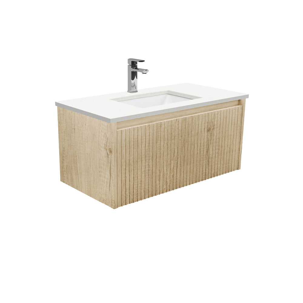 Sarah Crystal Pure Undermount 900 Alina Scandi Oak Wall-Hung Vanity