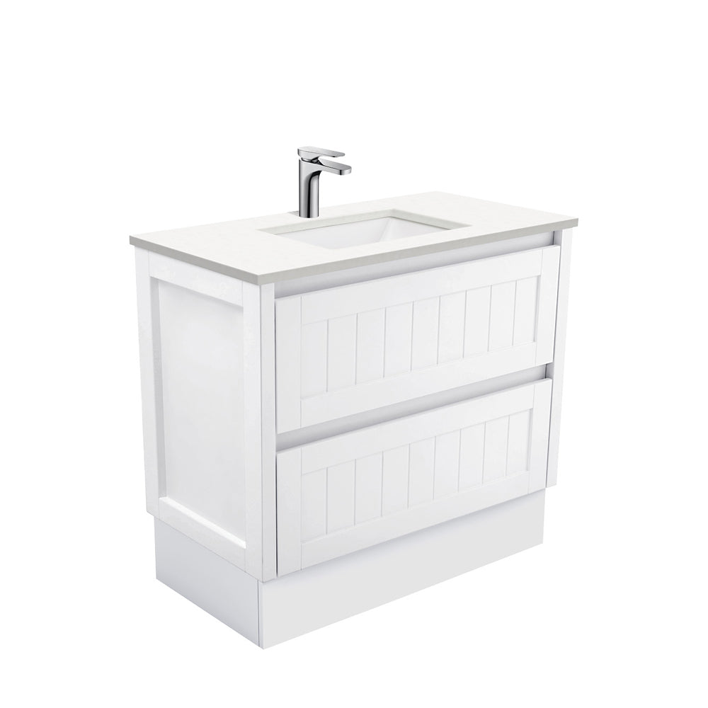 Sarah Crystal Pure Undermount 900 Hampton Vanity on Kick