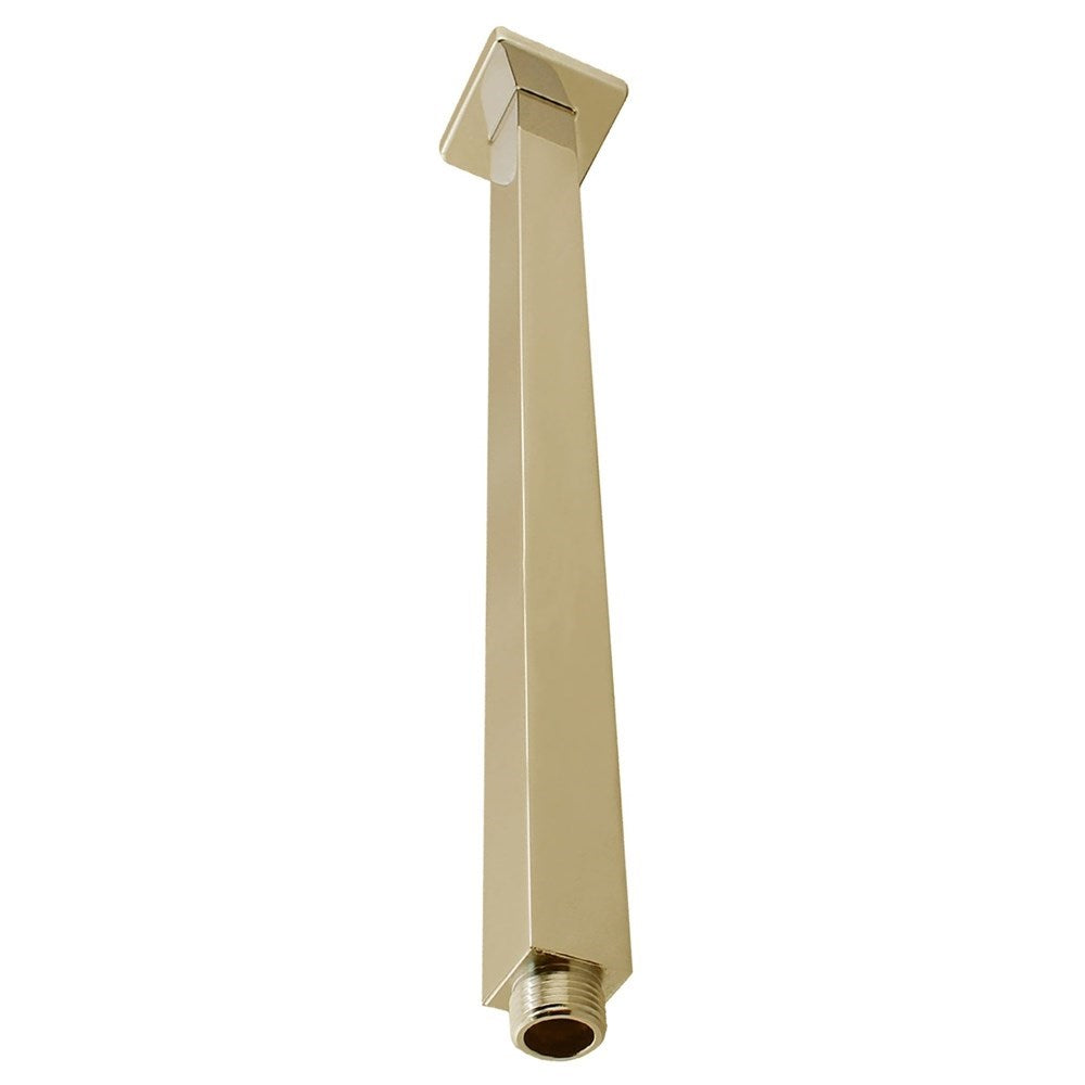 Brushed Yellow Gold Square Ceiling Shower Arm 400mm