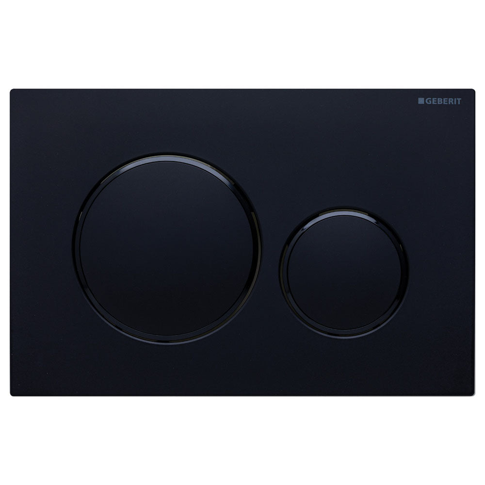 Geberit Sigma 20 Round Button Flush Plate, Matte Black