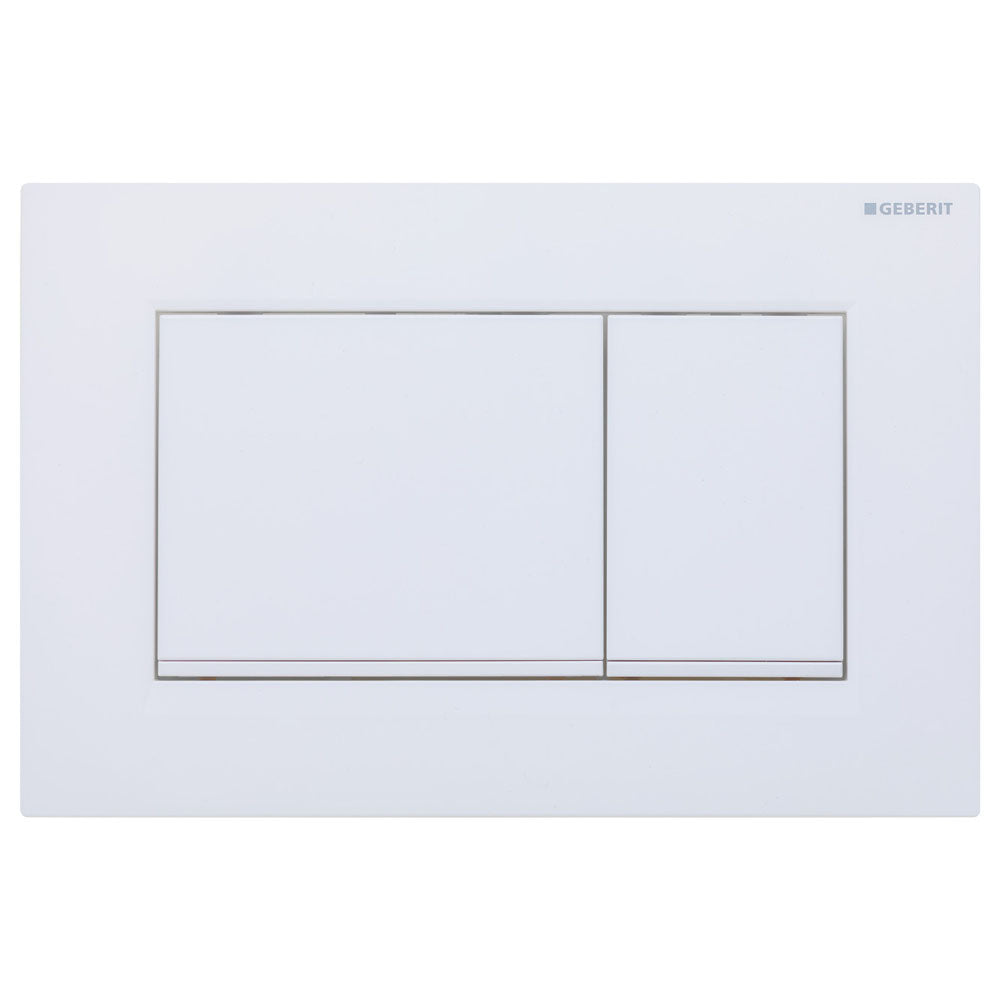 Geberit Sigma 30 Rectangular Button Flush Plate, Matte White