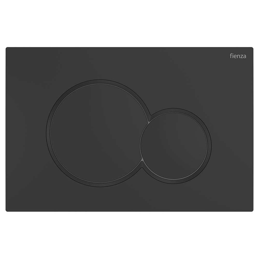 Fienza Sigma Round Button Flush Plate, Matte Black